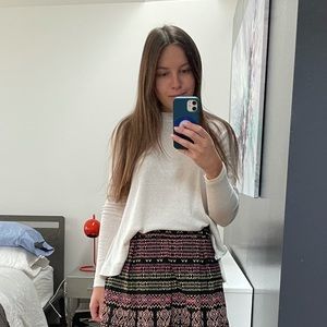 We The Free Long Sleeve Cream Drop Seam Tee